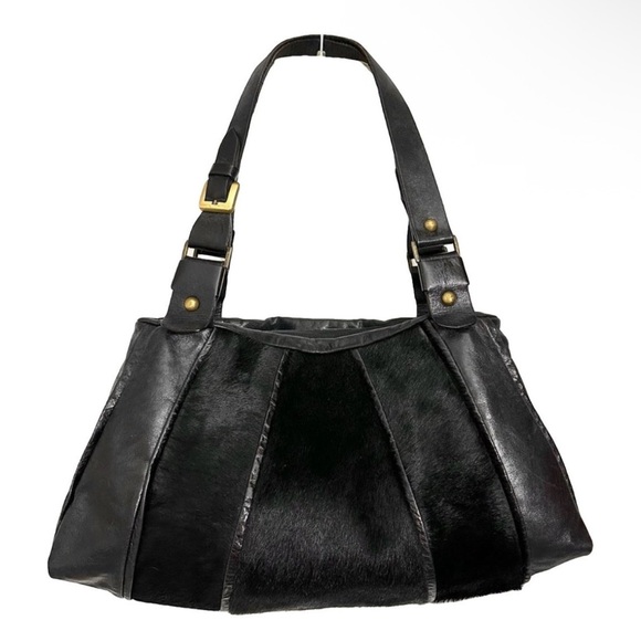 Marco Buggiani Calf Hair Crackle Textured Leather Vintage - Picture 1 of 15